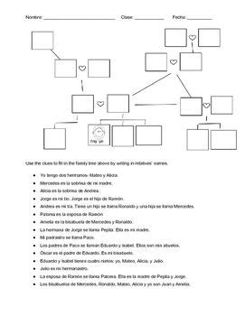 srta spanish family tree worksheet answers